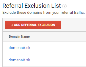 Referral Exclusion List Google Analytics