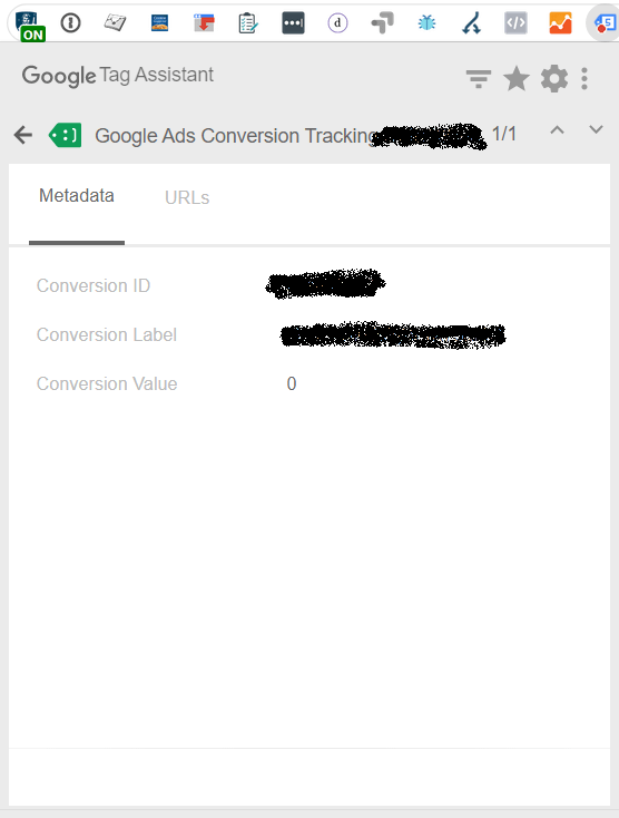 Google Tag Assistant - Google Ads Conversion