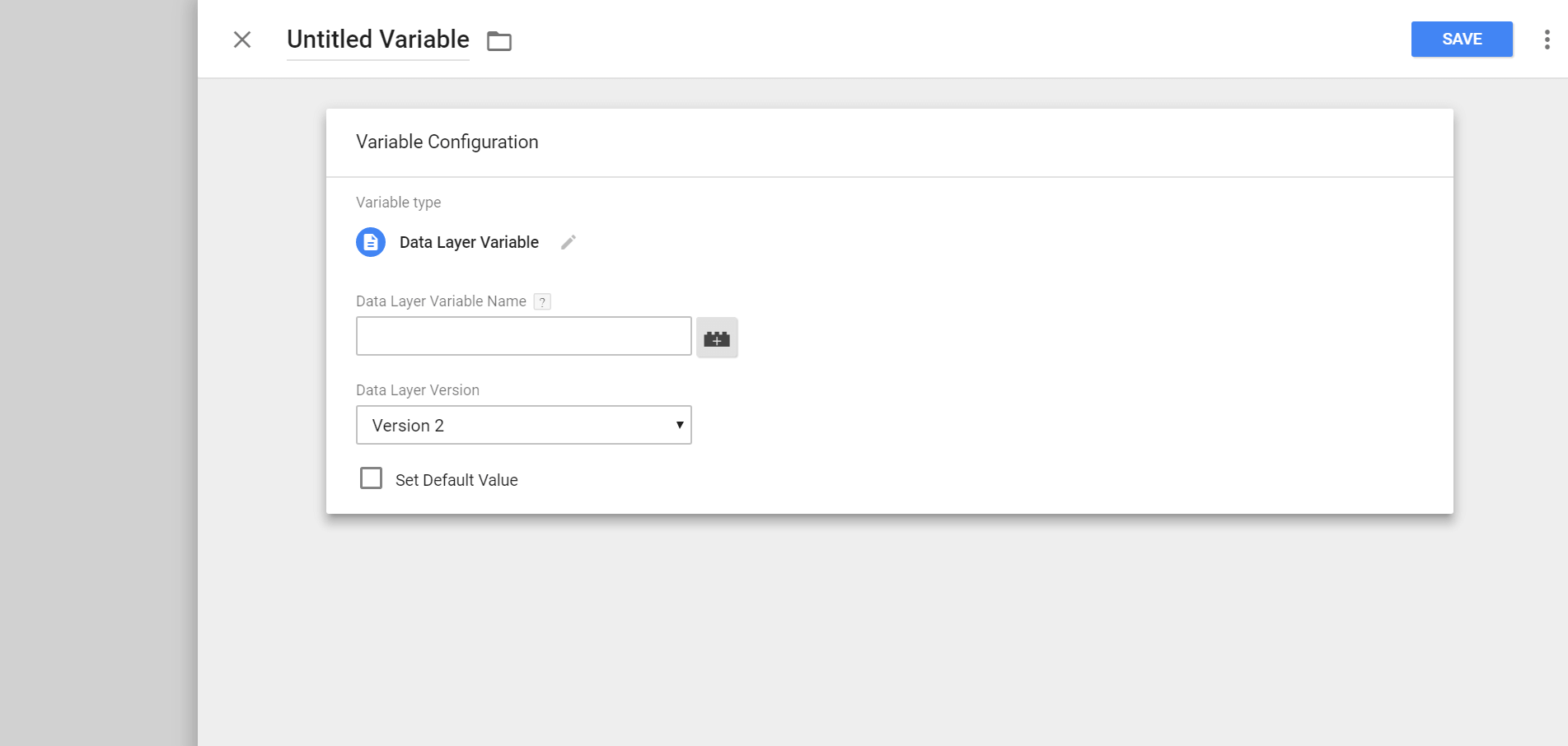 new dataLayer variable in Google Tag Manager, nastavenie vlastnej dimenzie