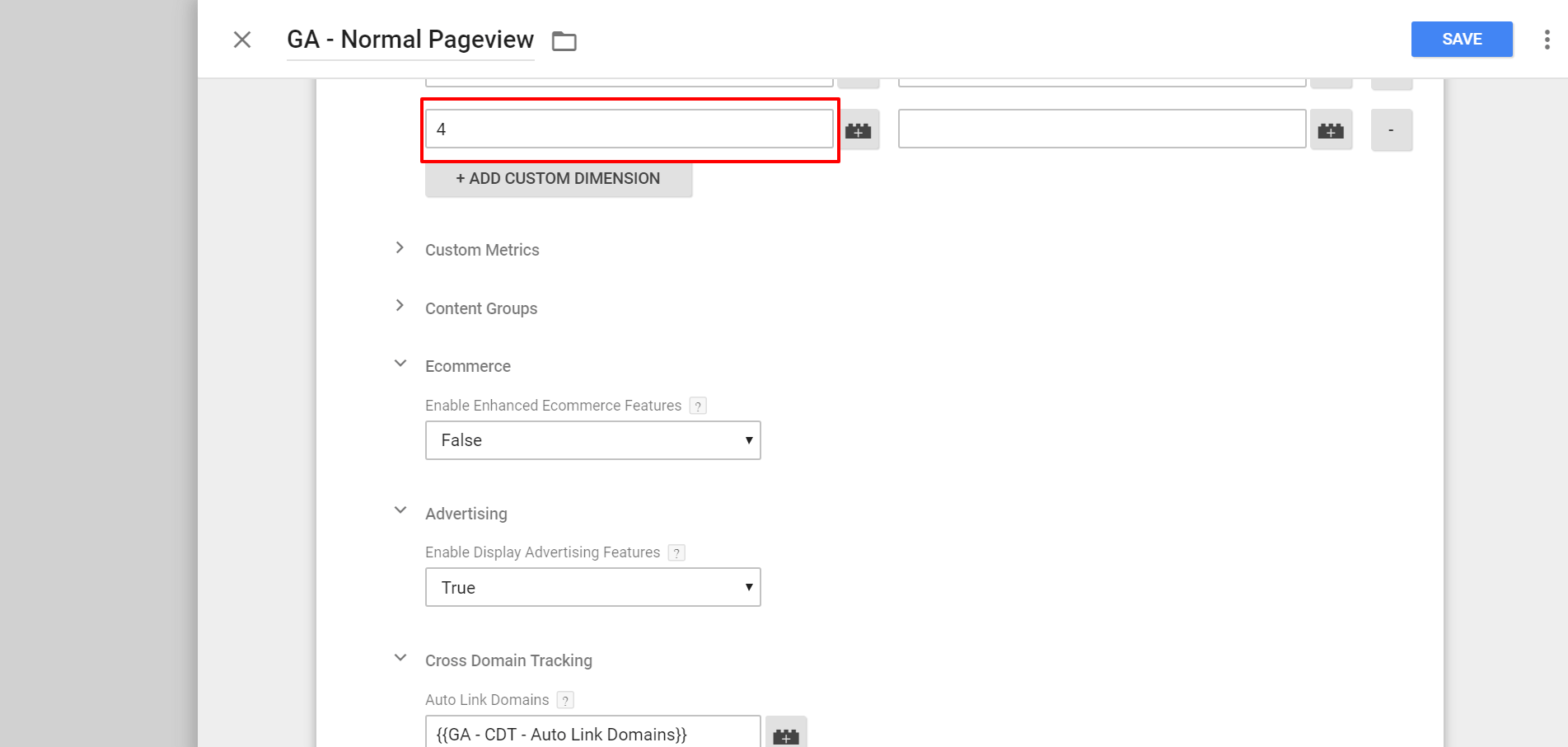 Pageviews - custom dimension, vlastné dimenzie, Google Tag Manager